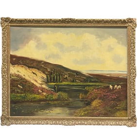 Oil on Canvas Painting Landscape By H. Wester (Dutch, 20th Century)