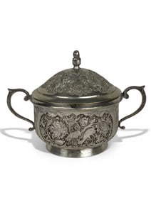 A Persian 84 Silver Handmade Sugar Bowl