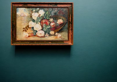 A American Pastel On Paper Still Life Painting By Faudey