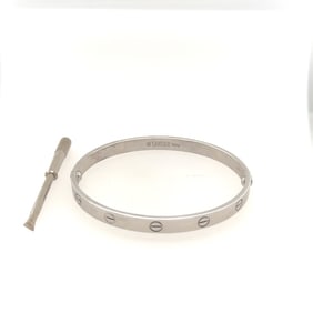 Cartier Ladies 18K White Gold Bangel