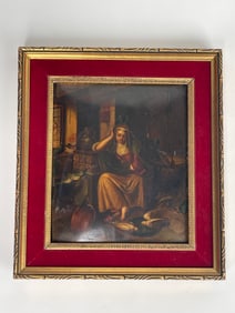 19th Century French Oil On Copper Painting