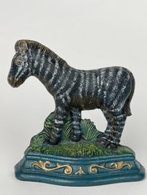 A Wild Zebra Cast Iron Doorstop
