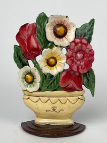 Bouquet Flower Cast Iron Door Stop