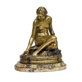 A Gilt Bronze Figure Of A Water Nymph, France, 19th Century