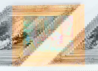 19th Century French Oil On Board Painting.