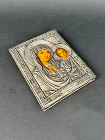 19th Century Russian Sterling Silver Icon