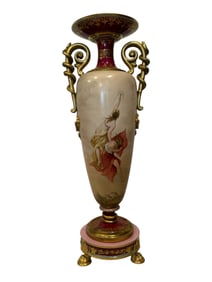 19th Century Royal Vienna Style Hand Painted Porcelain Vases