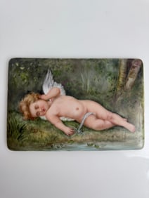 19th Century KPM Porcelain Style Hand Painted Plaque