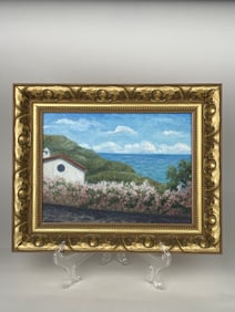 Oil On Canvas Painting Set in a Ornate Frame