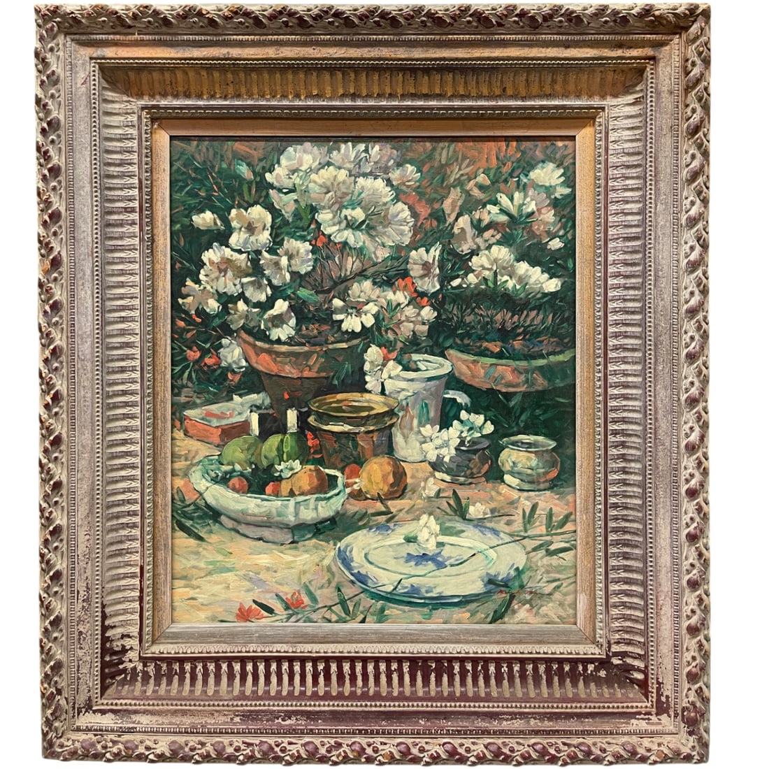 An Oil on Canvas Still-Life Painting By Robert Brown: An Oil on Canvas Still-Life Painting By Robert Brown. 35-1/2” x 30-1/2”