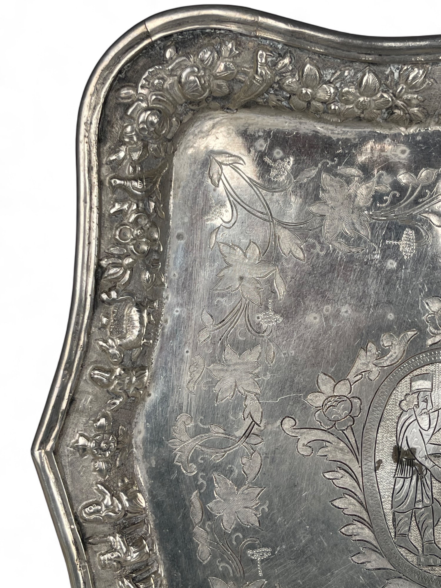A Persian 84 Silver Tray - 2