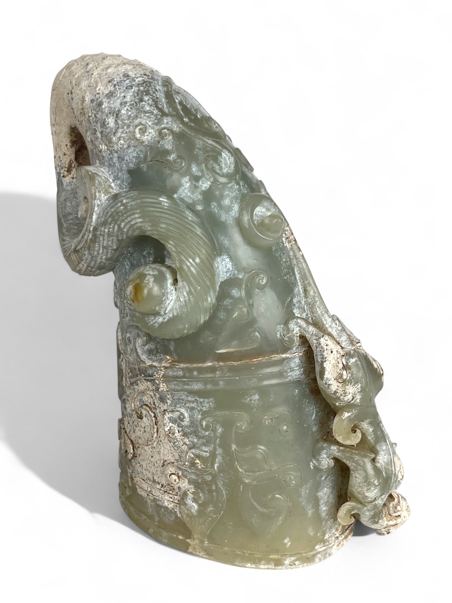 A Chinese Carved Jade Vessel - 2