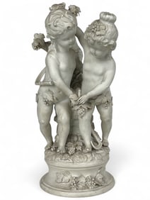 A 19th Century French Biscuit Sculpture of Cupids