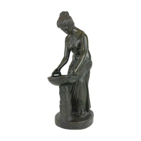 Italian Patinated Bronze Figure Of A Lady Circa 1900