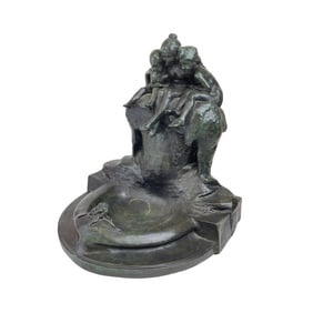 A PATINATED BRONZE GROUP FONTAINE JEUNESSE OU FONTAINE