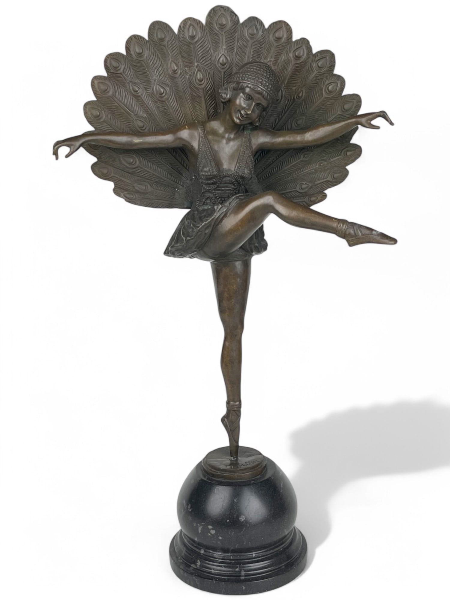 A Patented Bronze Sculpture of A Ballet Dancer Signed Pellier: A Patented Bronze Sculpture of A Ballet Dancer Signed Pellier. 21-1/2” x 9