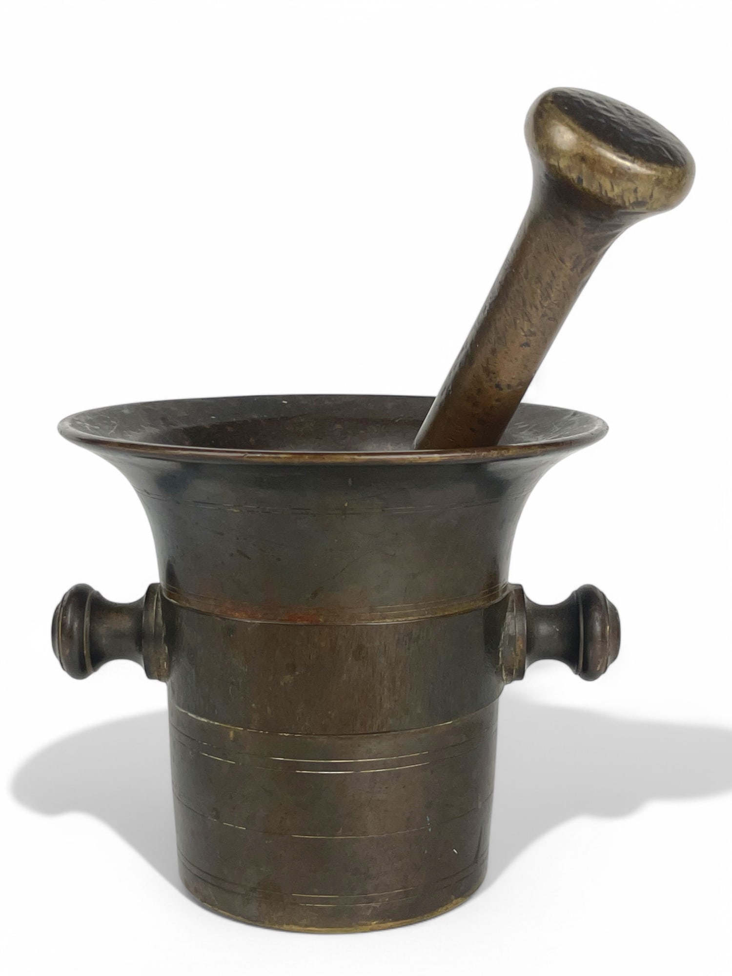 A 19th Century Mortar & Pestle: A 19th Century Mortar & Pestle. 5-1/2” x 5”