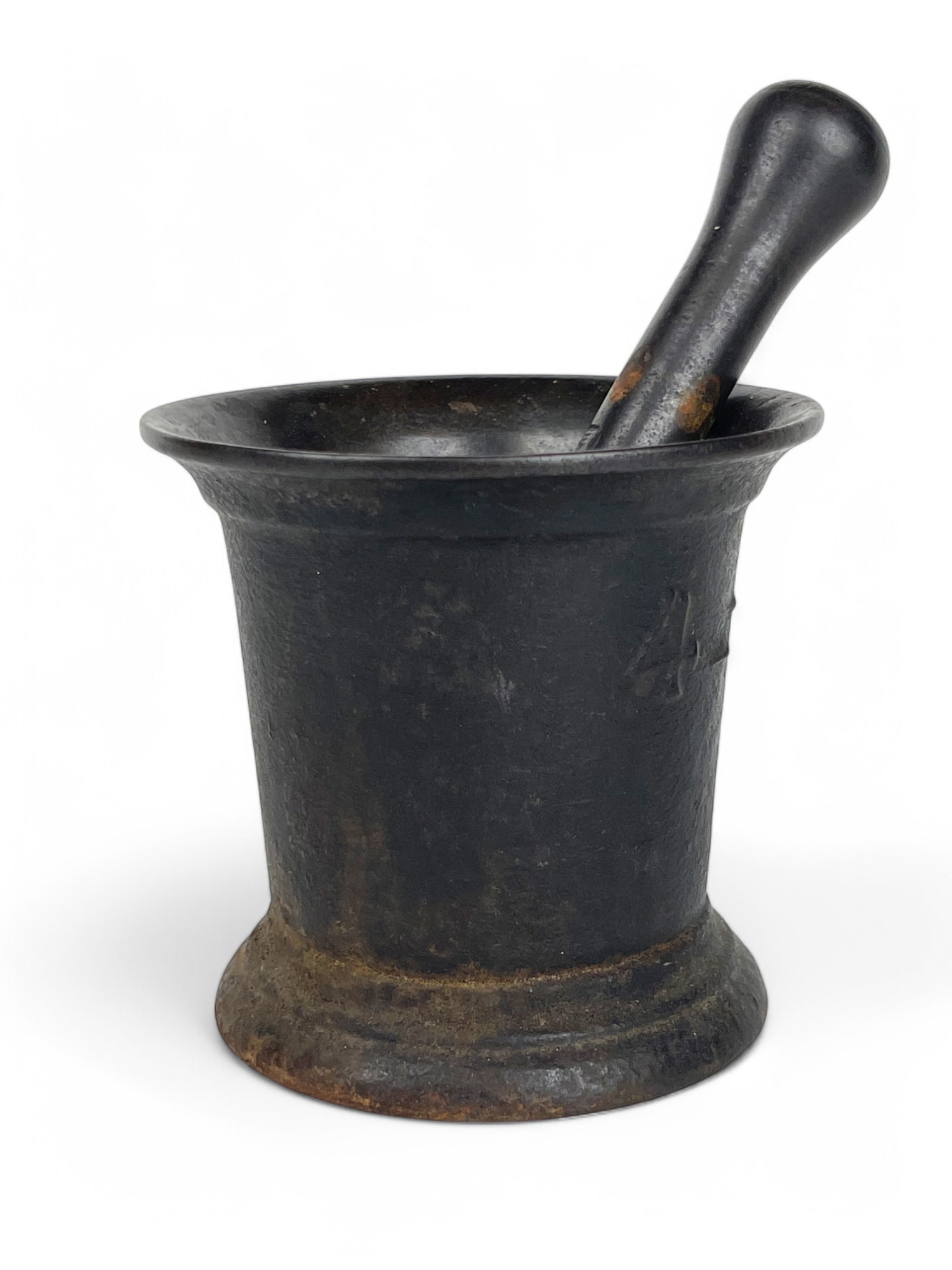 A 19th Century Mortar & Pestle: A 19th Century Mortar & Pestle. 7-1/2” x 4-1/2”