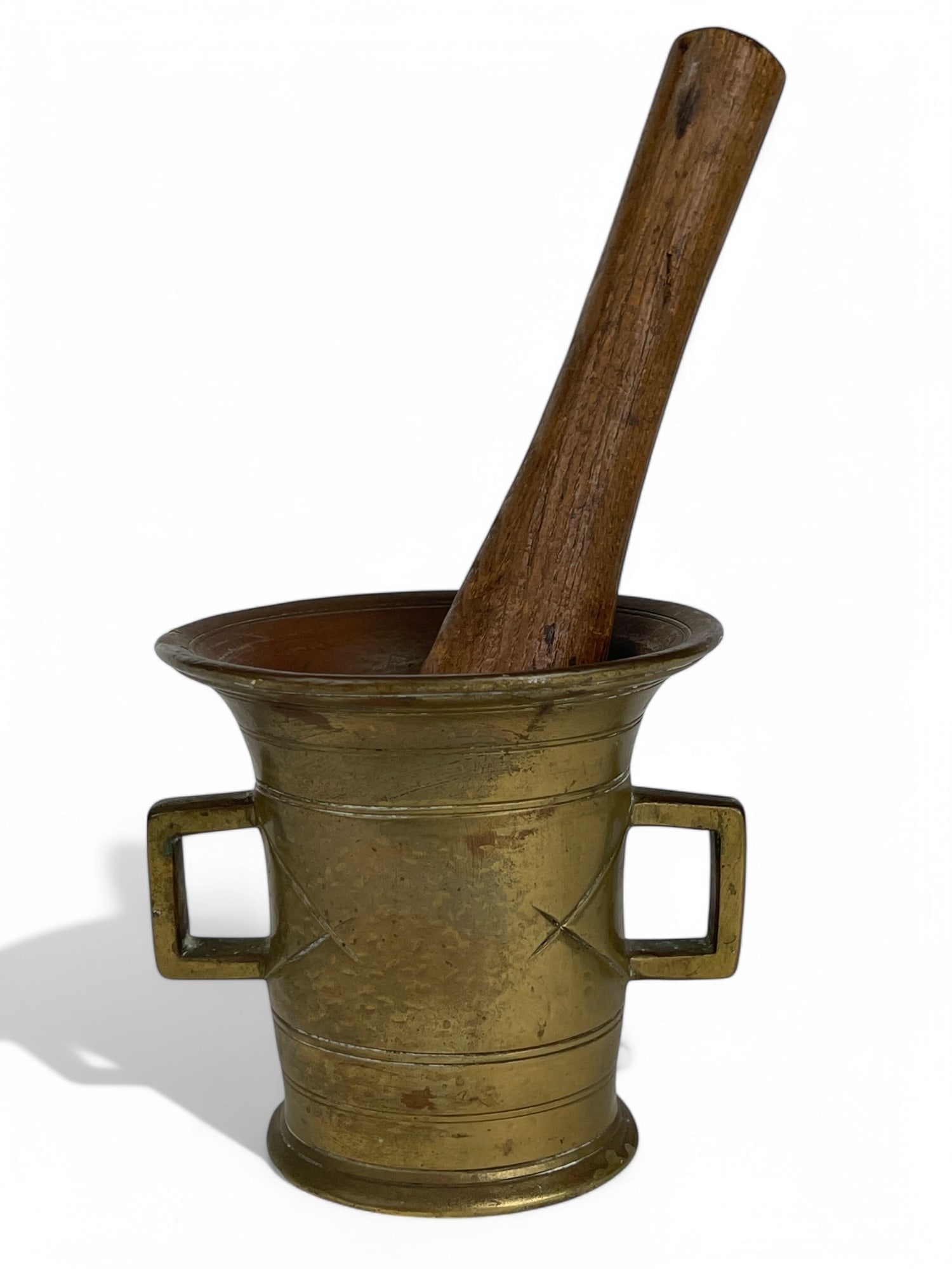 A 19th Century Mortar & Pestle: A 19th Century Mortar & Pestle. 9-1/4” x 4”