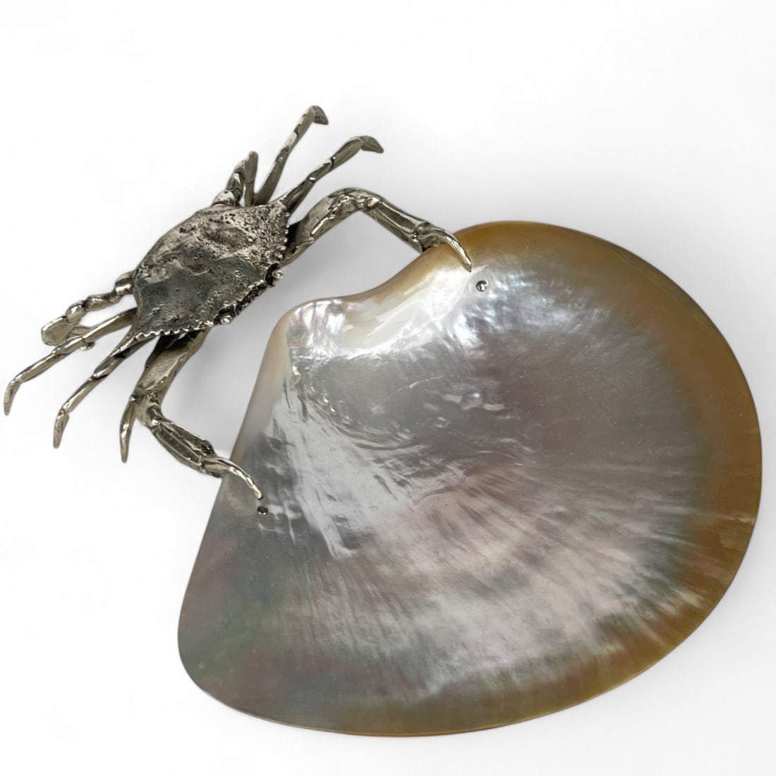 A Silver Plated Bronze Sculpture of a Crab, In the manner of Buccelati (1 of 12)