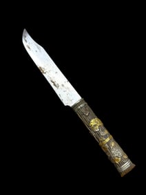 A Japanese Meiji Period Mixed Metal Knife