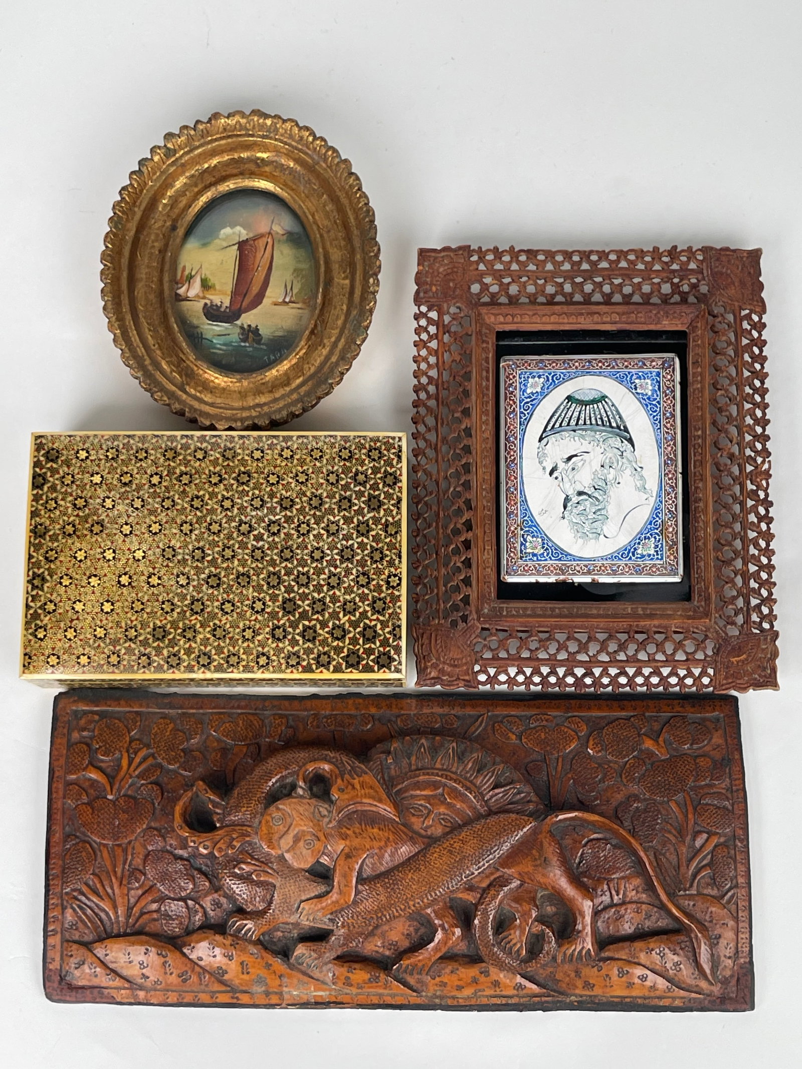 Lot Of 4 Persian Items: Lot Of 4 Persian Items. 11”X 5”