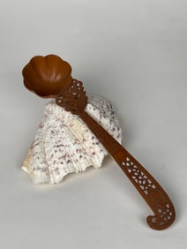 A Persian Qajar Hand Carved Wooden Sherbet Spoon. Iran, Circa 1880
