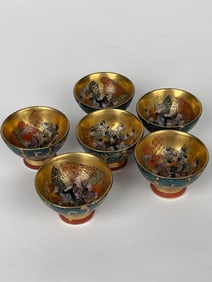 Lot Of 6  Kutani Suki Cups