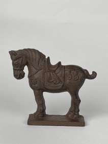 A Cast Iron Saddle Horse Doorstop