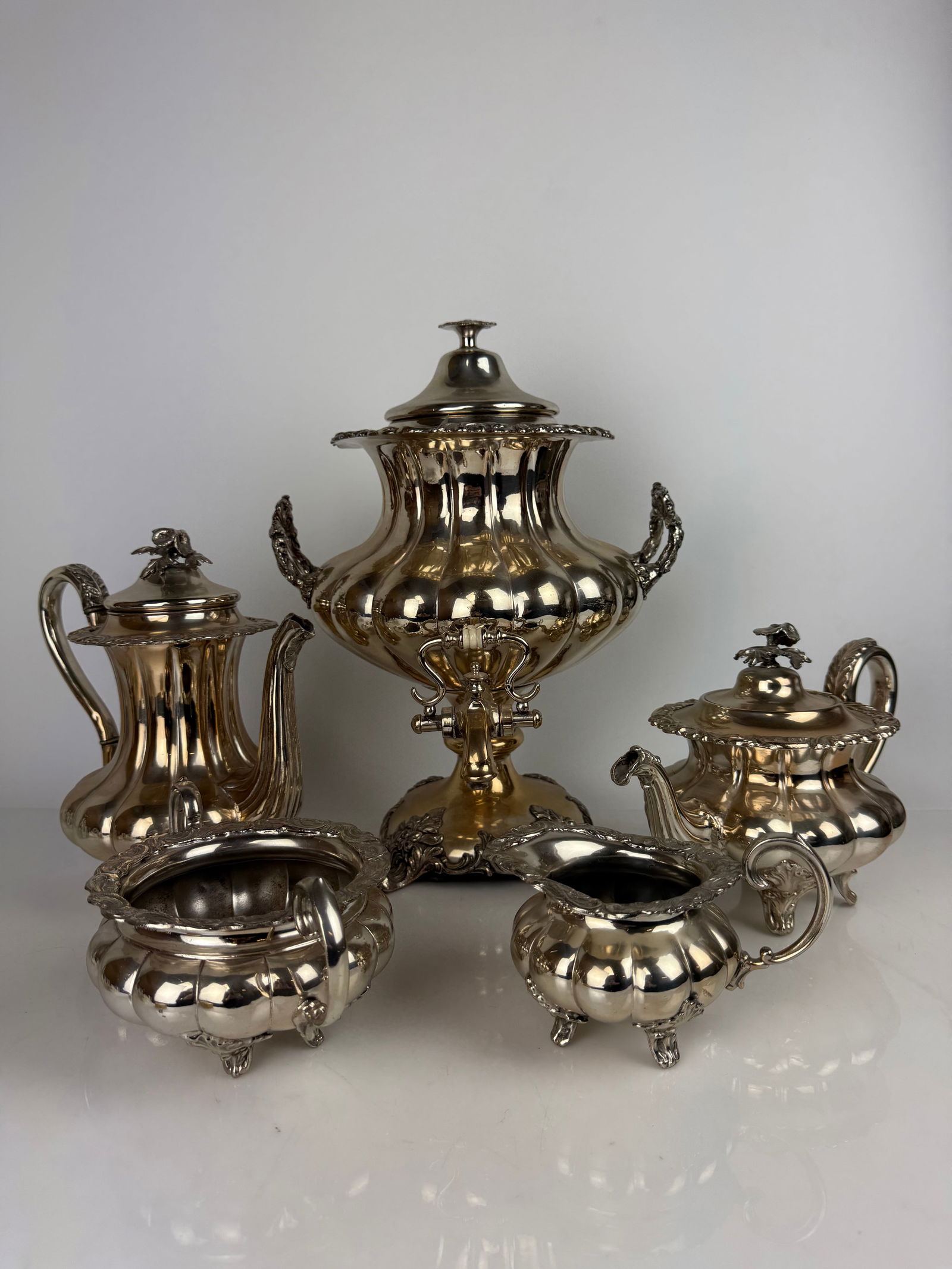 19th Century Silver Plated Tea Set (1 of 6)