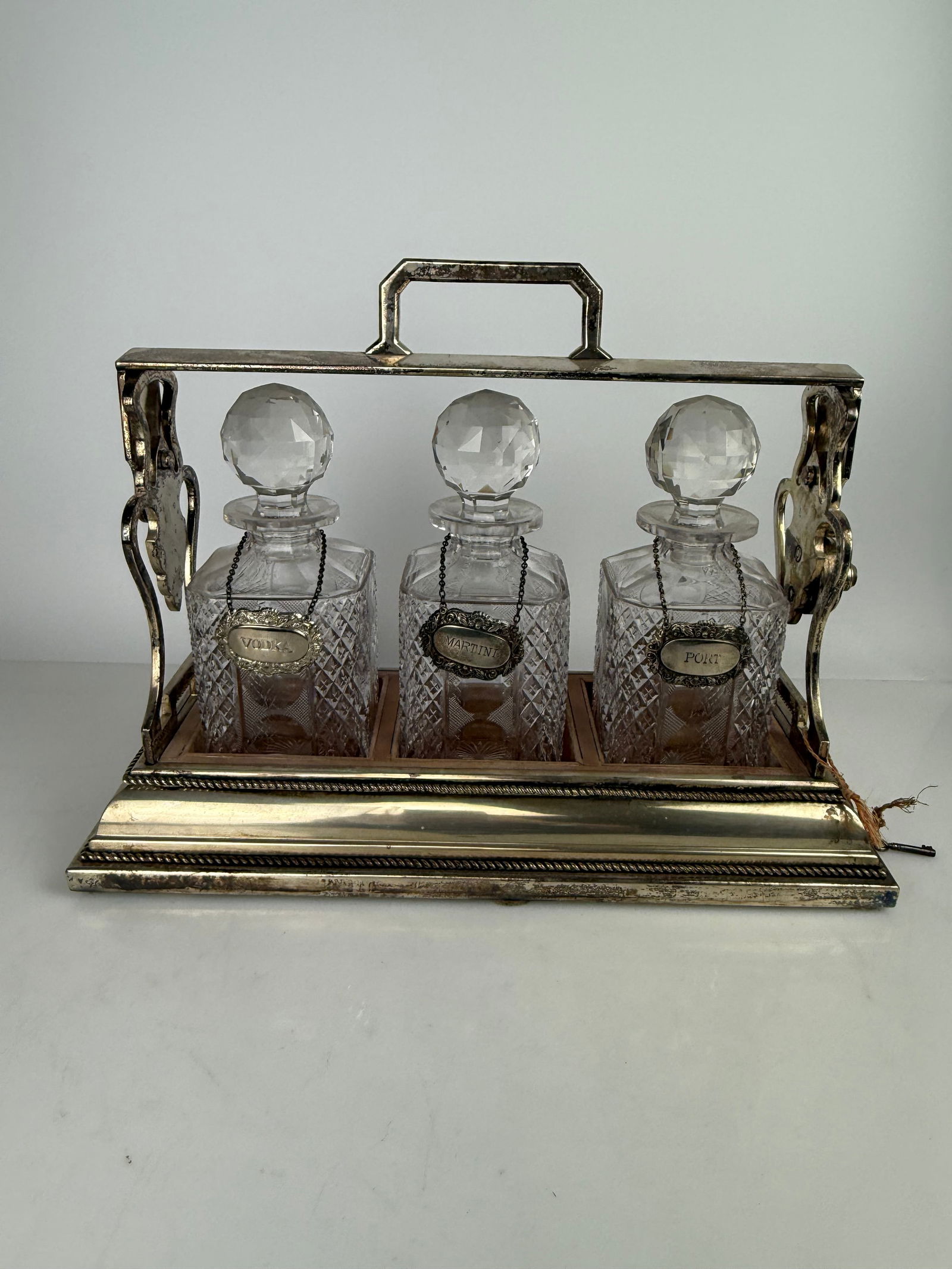19th Century French Cut Crystal & Silver Bronze Liquor Set (1 of 7)