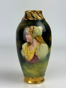 19th Century Royal Vienna Style Hand Painted Porcelain Vase