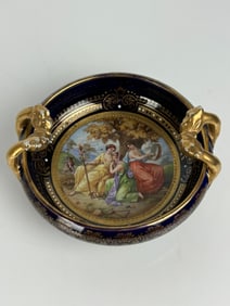 19th Century Royal Vienna Hand Painted Porcelain Decorative Bowl