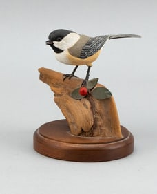ROBERT AND VIRGINIA WARFIELD LIFE-SIZE CHICKADEE