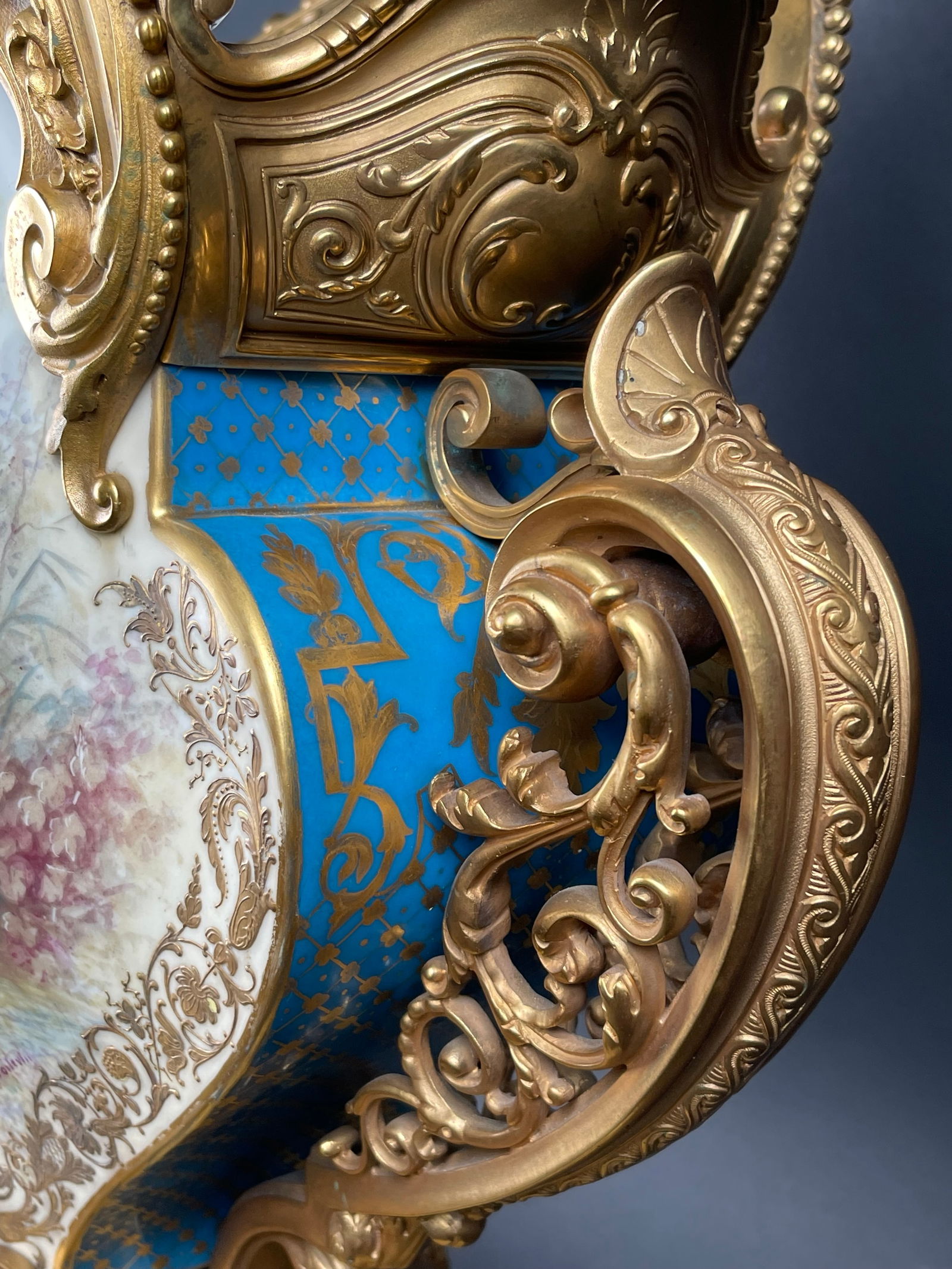 Magnificent & Rare 19th Century French Ormolu Mounted Sevres Porcelain Jardiniere - 11