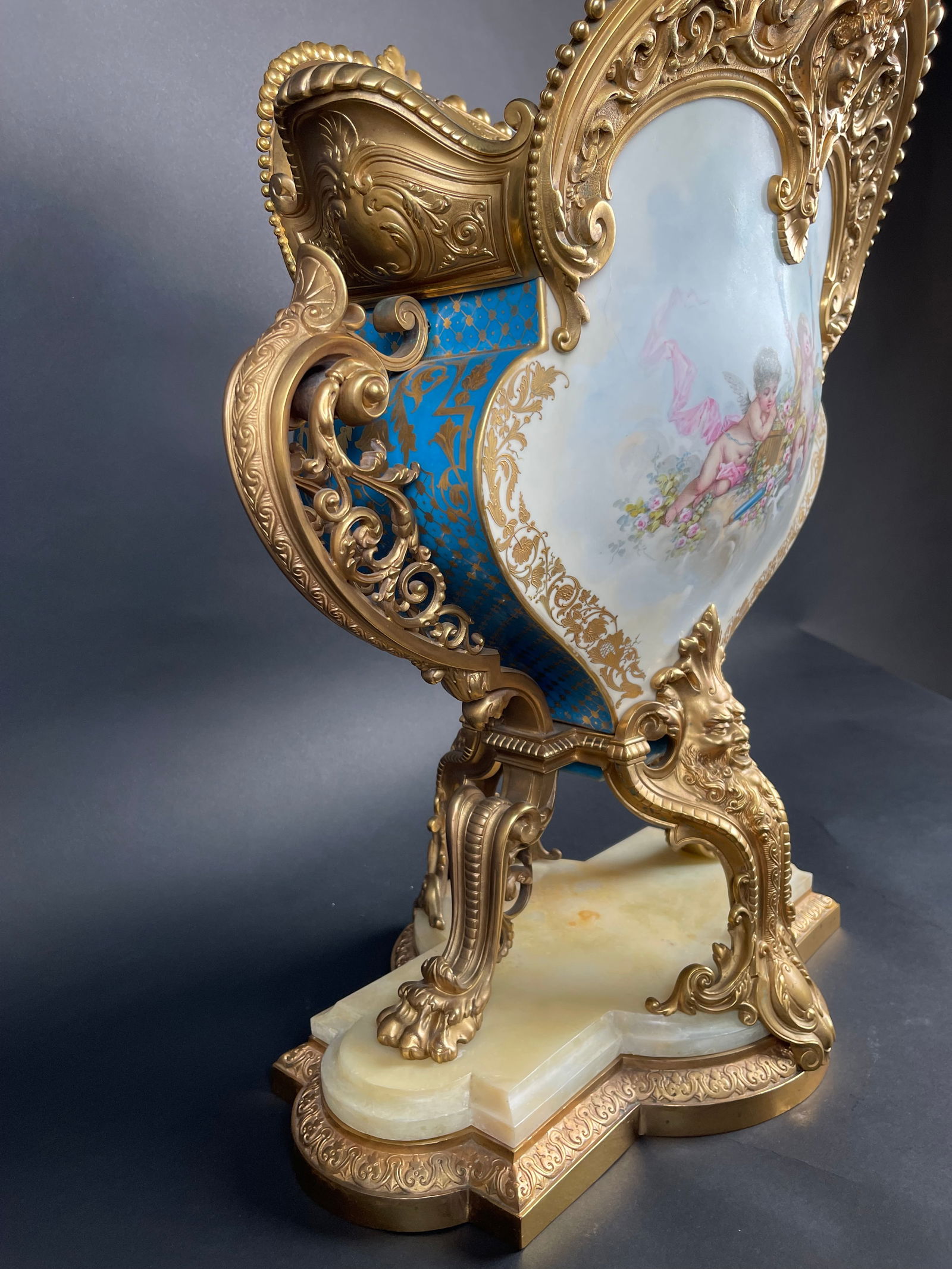 Magnificent & Rare 19th Century French Ormolu Mounted Sevres Porcelain Jardiniere - 16