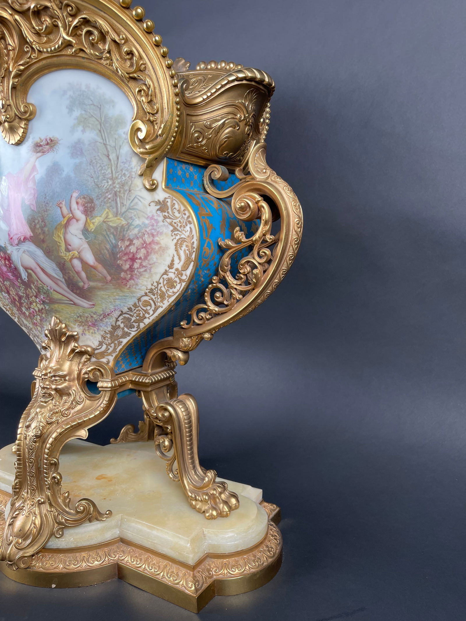 Magnificent & Rare 19th Century French Ormolu Mounted Sevres Porcelain Jardiniere - 6
