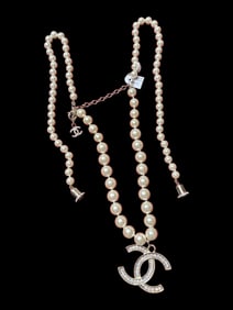 An Authentic 18K gold Plated Pearl Chanel Necklace