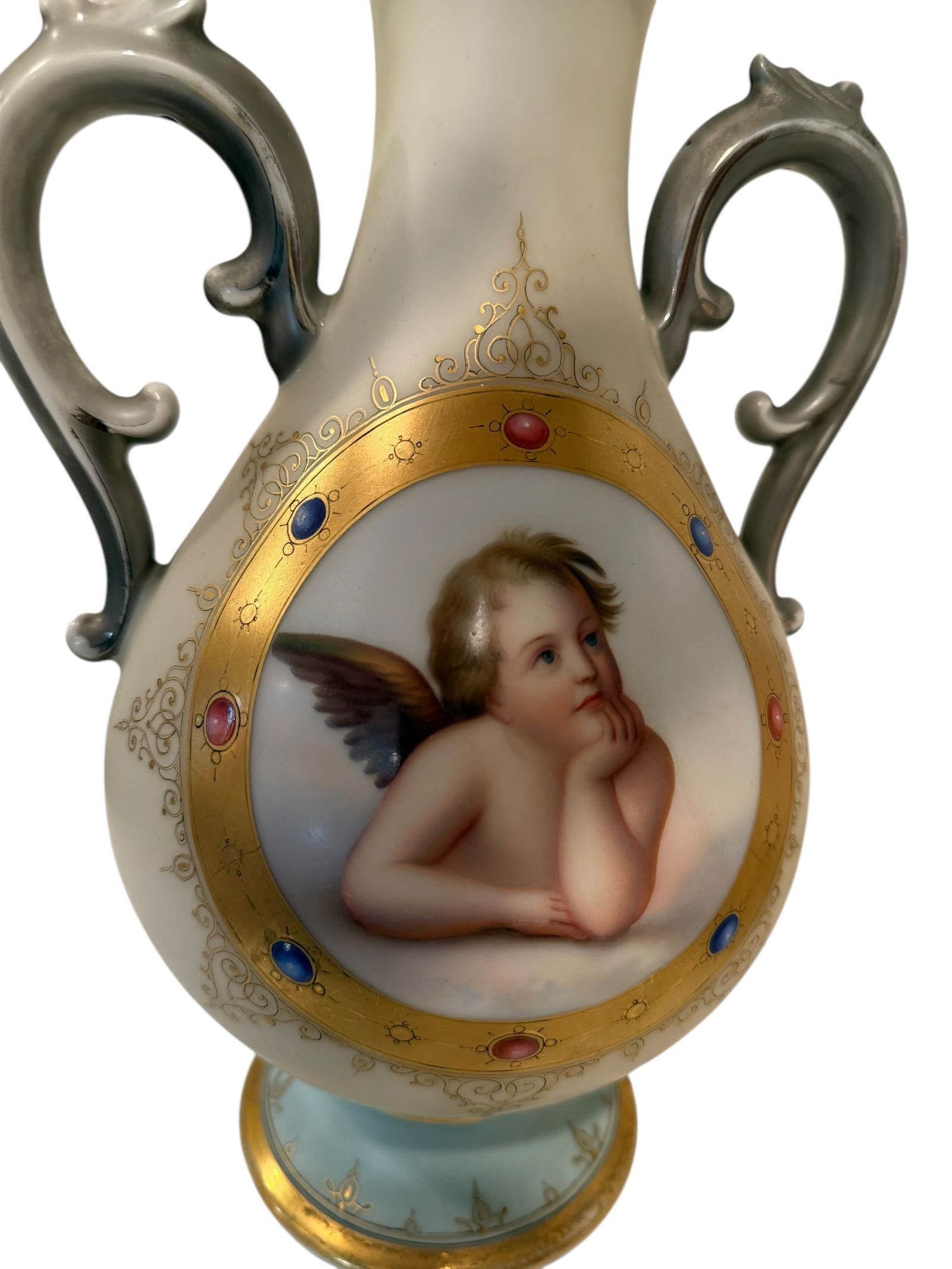 19th Century French Sevres Style Hand Painted Porcelain Vases - 3