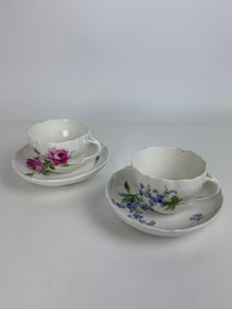 19th Century Meissen Porcelain Hand Painted Cop & Saucer.