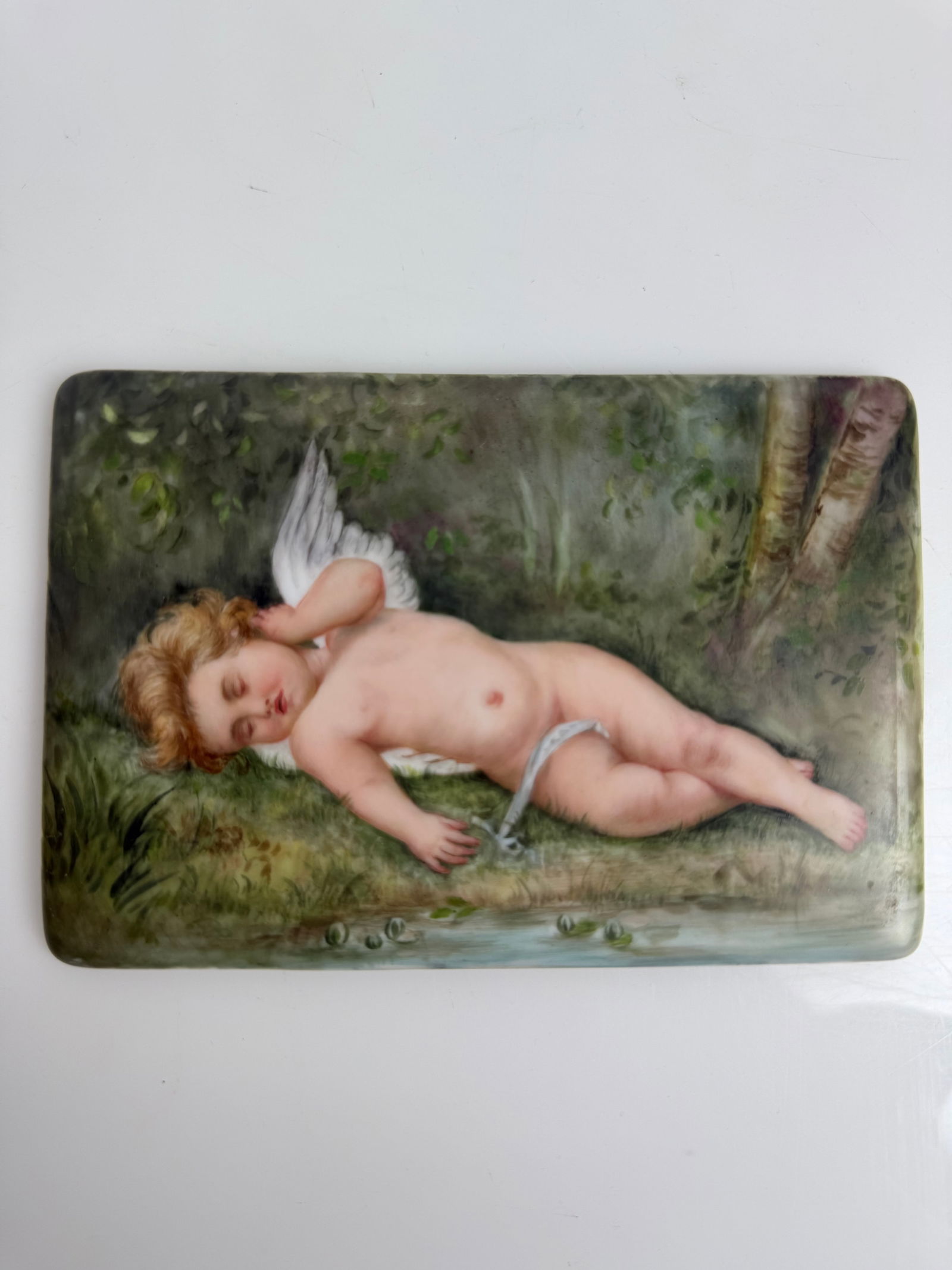 19th Century KPM Porcelain Style Hand Painted Plaque