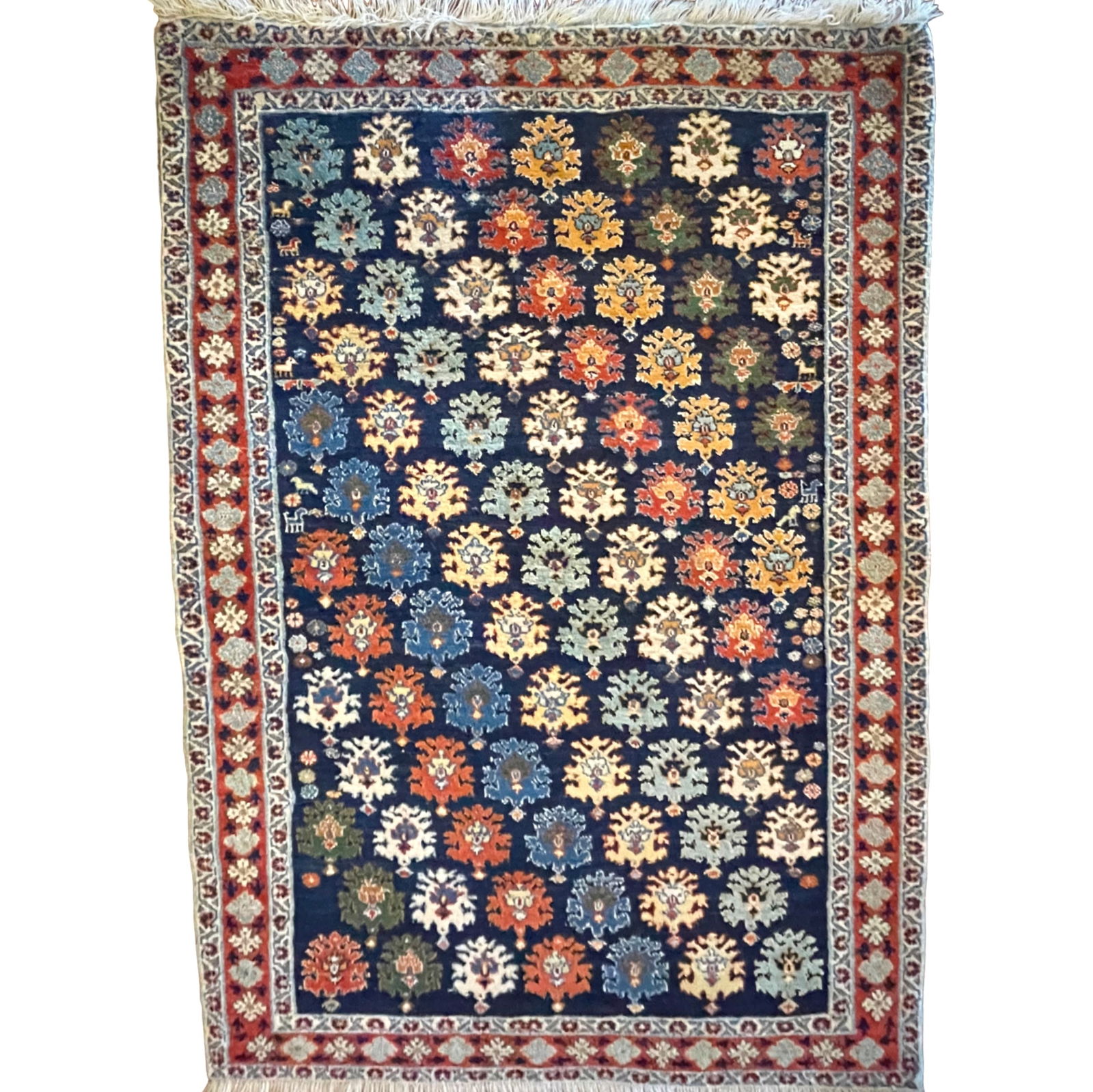 Ghashghaei Hand-Knotted Persian Rug, Made of the Best Sheep hand-Spun Wool and Herbal Dyed colour: Ghashghaei Hand-Knotted Persian Rug, Made of the Best Sheep hand-Spun Wool and Herbal Dyed colour. Dimension: 59 x 39 1/4 inches (150 cm x 100 cm)