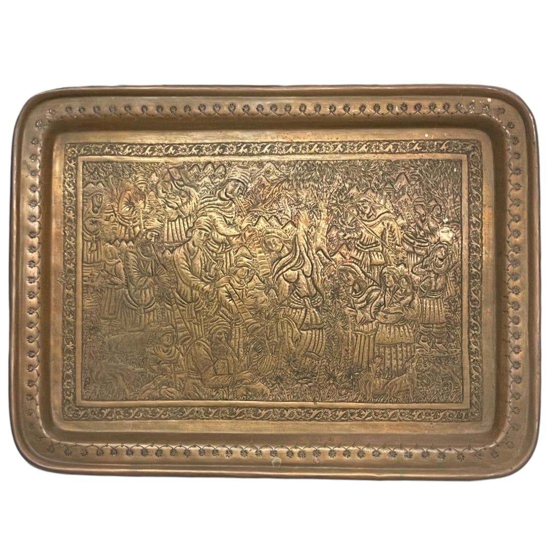 20th Century Persian Handmade Brass Tray (1 of 13)