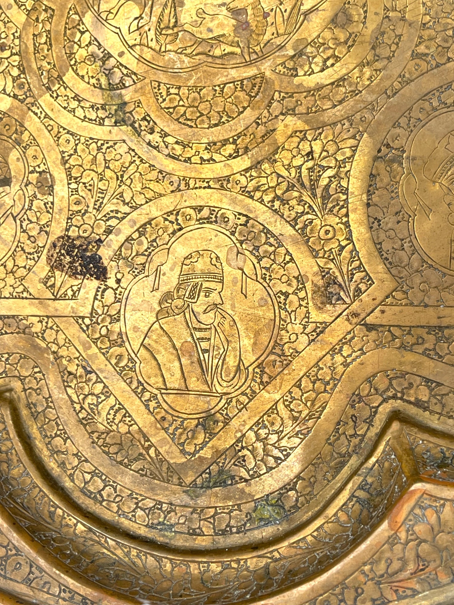 A Middle Eastern Handmade Brass Tray - 6