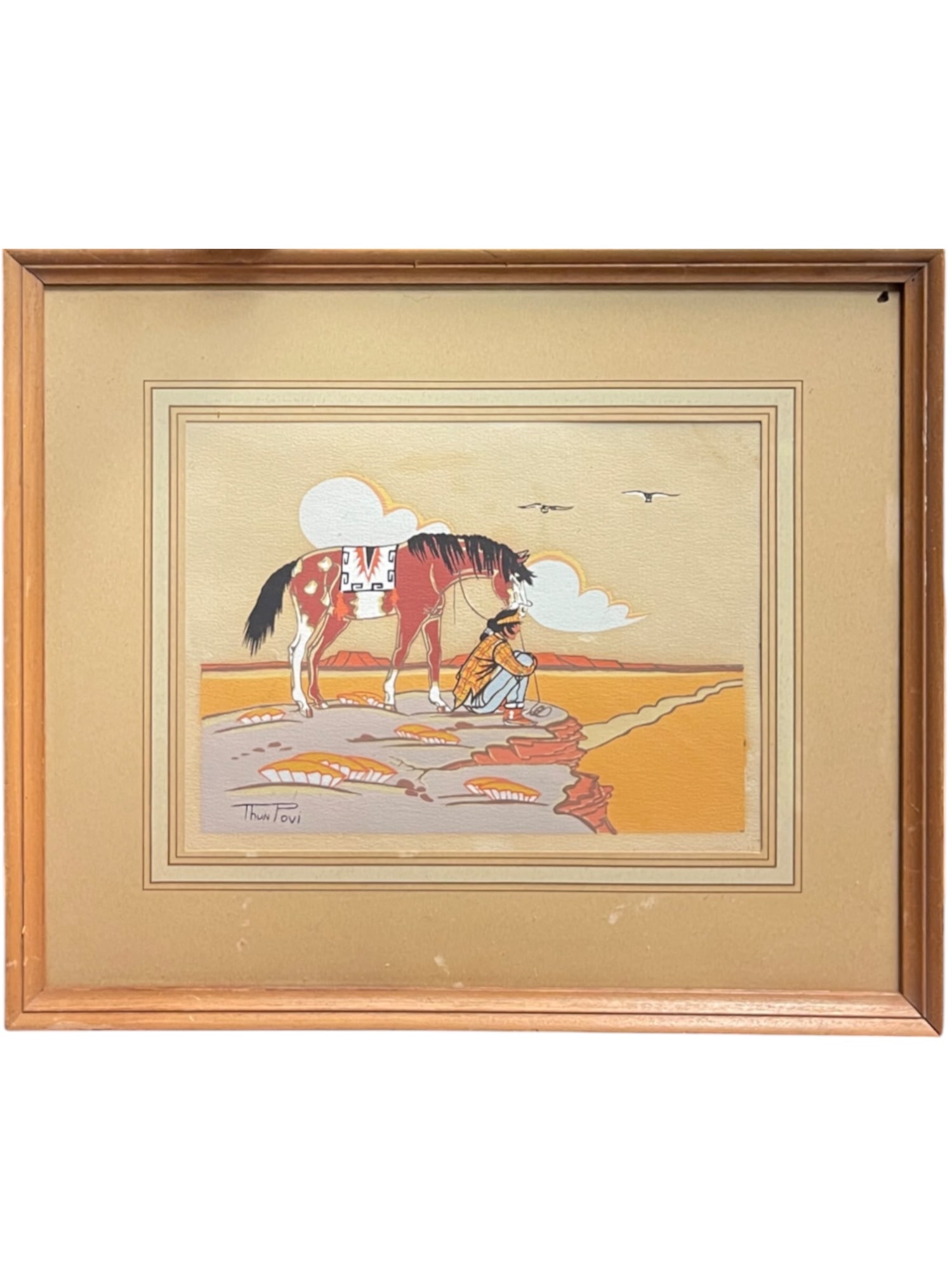 Thun Povi Watercolor Painting: Thun Povi Watercolor Painting. `13-1/2" x 10-1/2"