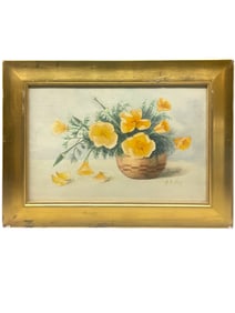 Watercolor on Paper Still-Life Painting