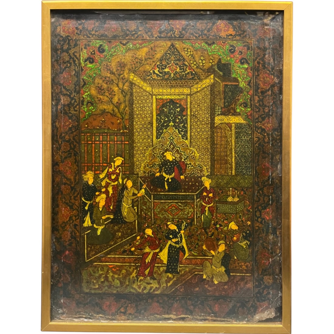 A Safavid Oil on Paper Mache Painting (1 of 7)