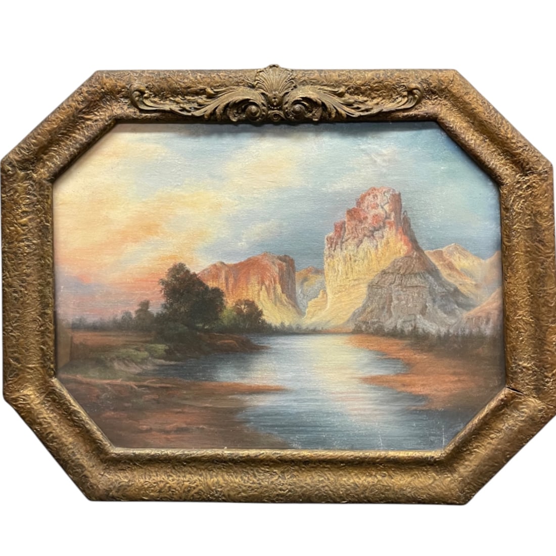 A Pastel on Board Landscape Painting, (American 20th Century) (1 of 6)