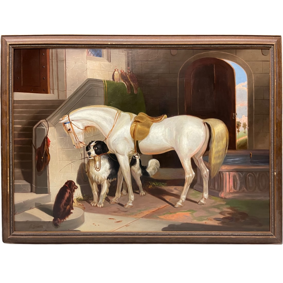 Barn James Henry Beard (OH, NY,1811-1893): Barn James Henry Beard (OH, NY,1811-1893). An American Oil on Canvas Painting. 39" x 25-1/2"