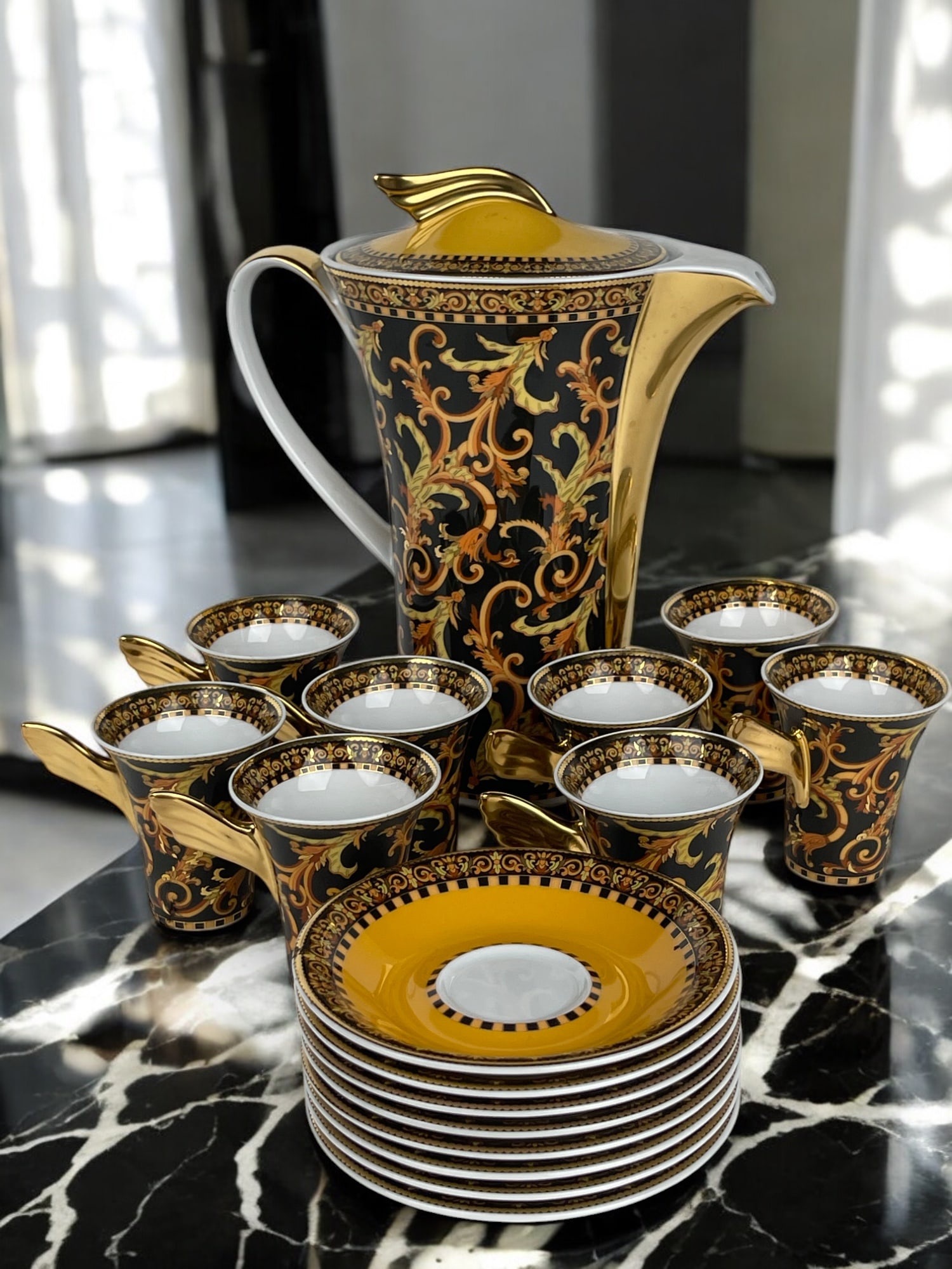 A Versace for Rosenthal Porcelain Coffee Set (1 of 10)